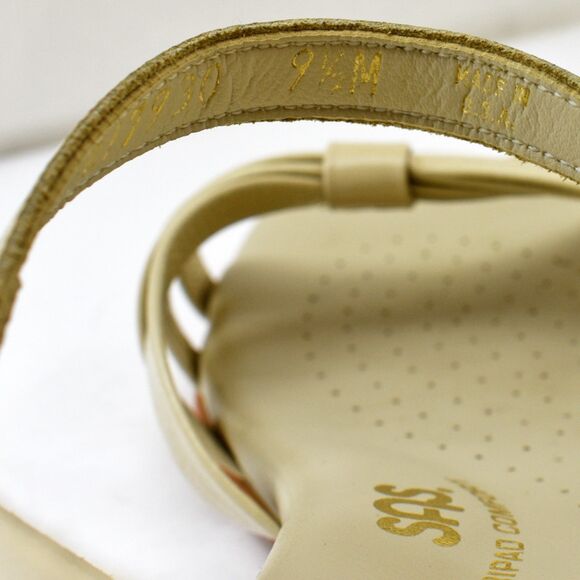 SAS Tripad Comfort Strappy Beige Leather Ankle Strap Sandals - Women's 9.5 M - Picture 6 of 7